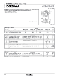 DG20AA80 datasheet: 800V diode (isolated mold type) DG20AA80