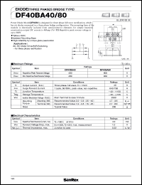 DF40BA80 datasheet: 800V diode (three phase bridge type) DF40BA80
