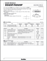 KD25F40 datasheet: 400V diode module KD25F40