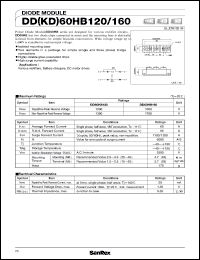 DD60HB160 datasheet: 1600V diode module DD60HB160