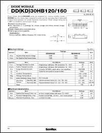 DD30HB160 datasheet: 1600V diode module DD30HB160