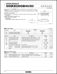 DD30GB80 datasheet: 800V diode module DD30GB80