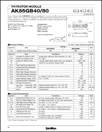 AK55GB40 datasheet: 400V Thyristor module AK55GB40