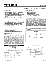 TK71748SCL datasheet: 4.8V Low dropout voltage regulator TK71748SCL