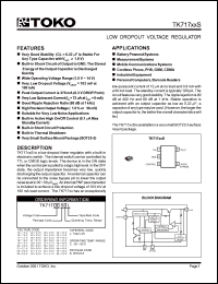 TK71742SCL datasheet: 4.2V Low dropout voltage regulator TK71742SCL