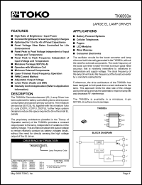 TK65939MTL datasheet: 400Hz large EL lamp driver TK65939MTL