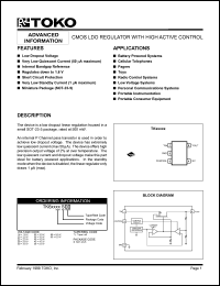 TK65835STL datasheet: 3.5V  CMOS LDO regulator with high active control TK65835STL