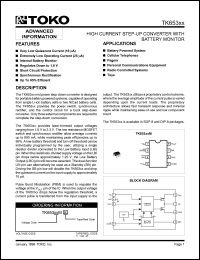 TK65333MTL datasheet: 3.3V  high current step-up converter with battery monitor TK65333MTL