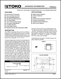 TK65218MTL datasheet: 1.8V  step-up voltage converter with voltage monitor TK65218MTL