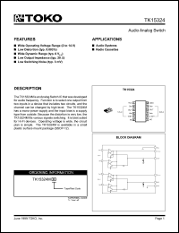 TK15324MTL datasheet: Audio analog switch TK15324MTL