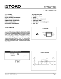 TK11822MBX datasheet: DC-DC converter TK11822MBX