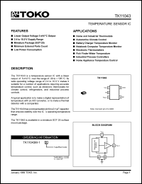 TK11043M-1TL datasheet: Temperature sensor IC TK11043M-1TL