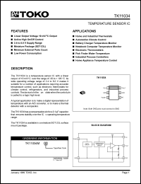 TK11034MTL datasheet: Temperature sensor IC TK11034MTL