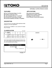 KV1471KTR datasheet: Variable capacitance diode KV1471KTR