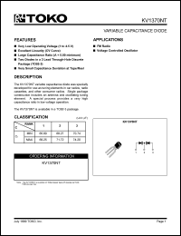 KV1370NT datasheet: Variable capacitance diode KV1370NT