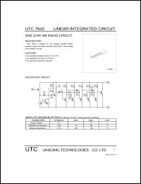 UTC7642 datasheet: Linear integrated circuit UTC7642