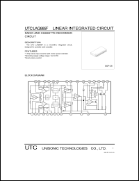 UTCLAG665F datasheet: Radio and cassette recorder circuit UTCLAG665F