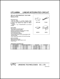 UTCLM2954 datasheet: 300mA low-dropout voltage regulator UTCLM2954