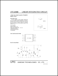 UTCLM386 datasheet: Low voltage audio power amplifier UTCLM386