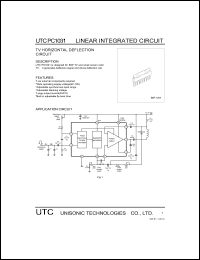 UTCPC1031 datasheet: TV horisontal deflection circuit UTCPC1031