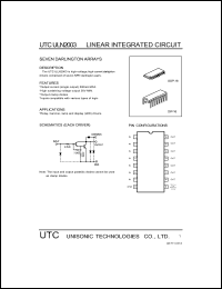 UTCULN2003 datasheet: Seven darlington array UTCULN2003