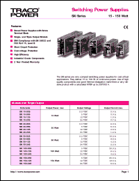 SXI15-03S datasheet: 15 Watt, output voltage 3.3V (3A) switching power supplie SXI15-03S