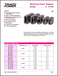 SXI15-05S datasheet: 15 Watt,  output voltage 5V (3A) switching power supplie SXI15-05S