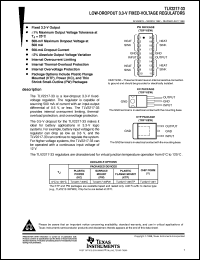 TLV2217-33PWR datasheet:  LOW DROPOUT 3.3-V PNP FIXED VOLTAGE REGULATOR TLV2217-33PWR