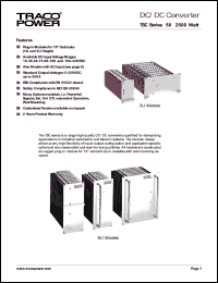 TSC1520 datasheet: Input voltage range:18-36V output voltage 5V (60A) DC/DC converter TSC1520