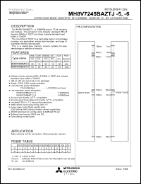 MH8V7245BAZTJ-5 datasheet: 603979776-bit synchronous DRAM MH8V7245BAZTJ-5