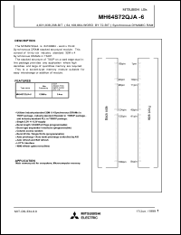 MH64S72QJA-6 datasheet: 4831838208-bit synchronous DRAM MH64S72QJA-6