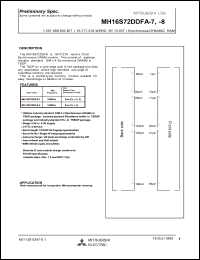 MH16S72DDFA-7 datasheet: 1207959552-bit synchronous DRAM MH16S72DDFA-7