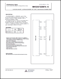 MH32S72DBFA-6 datasheet: 2415919104-bit synchronous DRAM MH32S72DBFA-6