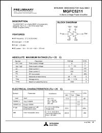 MGFC5211 datasheet: K-band 2-state power amplifier MGFC5211