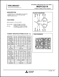 MGFC5214 datasheet: Q-band 2-state power amplifier MGFC5214
