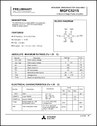 MGFC5215 datasheet: K-band 2-state power amplifier MGFC5215