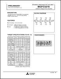 MGFC5216 datasheet: Q-band 4-state driver amplifier MGFC5216