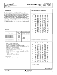 M5M51R16AWG-12HI datasheet: 1048576-bit (65536-word by 16-bit) CMOS static RAM M5M51R16AWG-12HI