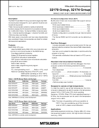 M32170F4VFP datasheet: Single-chip 32-bit CMOS microcomputer M32170F4VFP