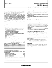 M32171F4VFP datasheet: Single-chip 32-bit CMOS microcomputer M32171F4VFP