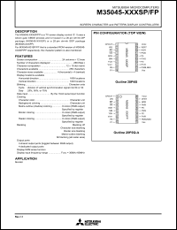 M35045-XXXSP datasheet: Screen character & pattern display controller M35045-XXXSP