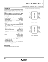 M35046-XXXFP datasheet: Screen character & pattern display controller M35046-XXXFP