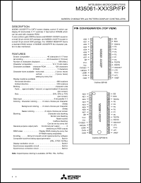 M35061-XXXSP datasheet: Screen character & pattern display controller M35061-XXXSP