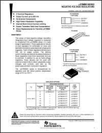 UA79M24CKTPR datasheet:  NEGATIVE GENERAL PURPOSE, MEDIUM CURRENT VOLTAGE REGULATOR UA79M24CKTPR