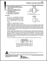 TL317CD datasheet:  GENERAL PURPOSE LOW CURRENT 3-TERMINAL ADJUSTABLE REGULATOR TL317CD