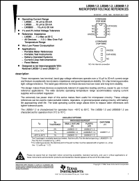 LM385BLP-1-2 datasheet:  MICROPOWER VOLTAGE REFERENCE LM385BLP-1-2