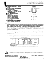 LM385D-2-5 datasheet:  MICROPOWER VOLTAGE REFERENCE LM385D-2-5