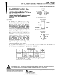 TLV431ACLP datasheet:  LOW VOLTAGE ADJUSTABLE PRECISION SHUNT REGULATOR TLV431ACLP