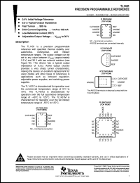 TL1431CLP datasheet:  PRECISION ADJUSTABLE (PROGRAMMABLE) SHUNT REFERENCE TL1431CLP