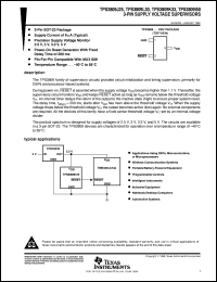 TPS3809L303DBVT datasheet:  3-PIN SUPPLY VOLTAGE SUPERVISOR TPS3809L303DBVT